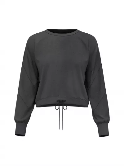 Cut and Sew Cropped Sweatshirt (front)