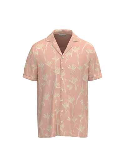 Resort Shirt With All Over Print (front)