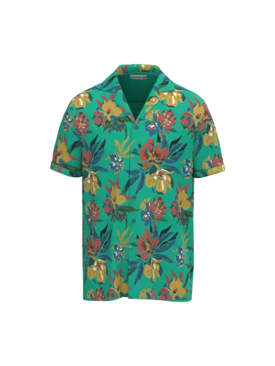 Resort Shirt With All Over Print (front)